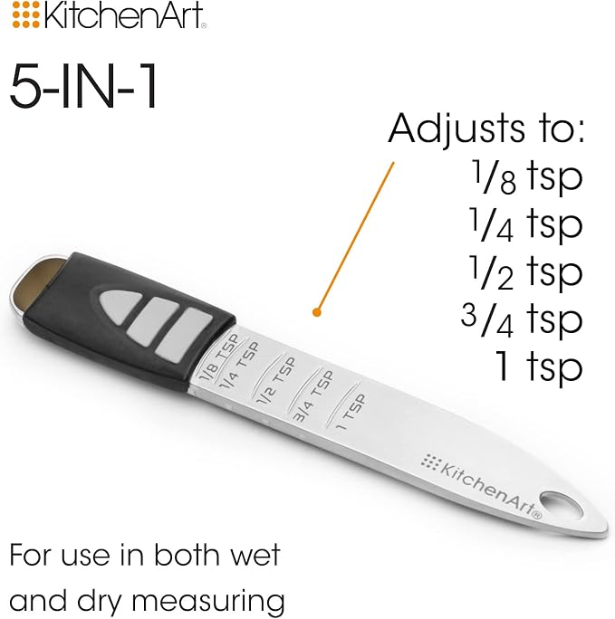 KitchenArt Pro Adjustable Measuring Set, Includes Adjustable Tablespoon - Image 7