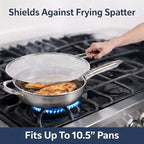 HIC Kitchen Splatter Screen, 18/8 Stainless Steel - Image 2