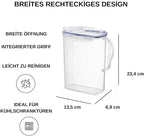 LocknLock Aqua Fridge Door Water Jug | Clear Pitcher | BPA Free Plastic Pitcher - Image 6