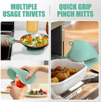 Rorecay 6pcs Oven Mitts and Pot Holders Sets Heat Resistant 500 Degrees - Image 3