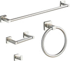 Brushed Nickel Bathroom Hardware Set 4 Pieces, Bathroom Accessories Set by bluebyrne