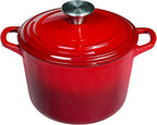 Flavehc Dutch Oven Pot with Lid 2.8 qt Cast Iron Dutch Oven by FLAVEHC