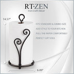 RTZEN Matte Black Paper Towel Holder Countertop - Image 5