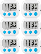 6 Pack Digital Kitchen Timers for Cooking Magnetic Timer for Cooking Loud Alarm by AOUCE