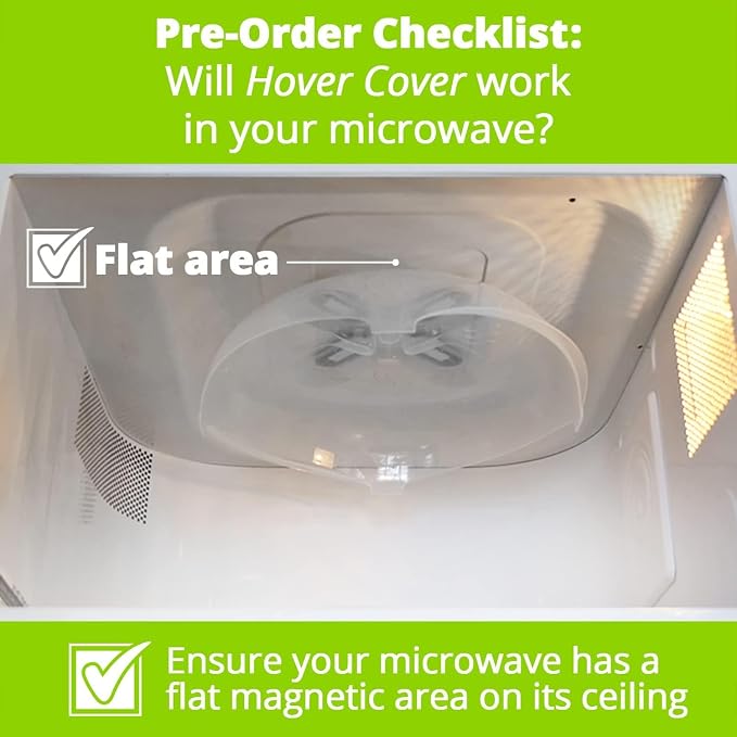 HOVER COVER Magnetic Microwave Splatter Cover, Food Grade Plate Cover, BPA Free - Image 3