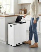 ComfyCorner 16 Gal Dual Trash Can, Stainless Steel Kitchen Garbage Bin - Image 10