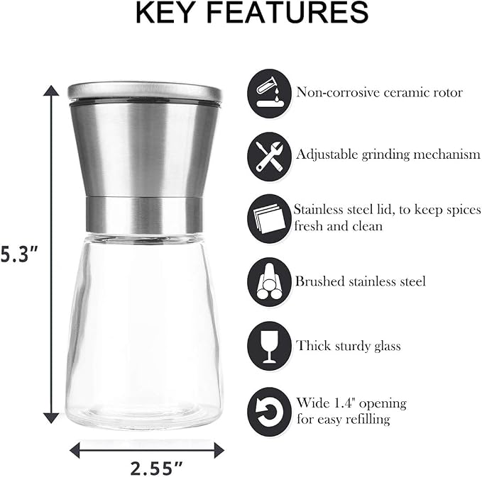Mincham Manual Salt or Pepper Grinder - Image 2