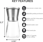 Salt and Pepper Grinder Set of 2, Premium Stainless Steel Spice Mill - Image 3