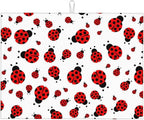 Red Ladybug Dish Drying Mat Cute Small Dots Fun Animal Themed Drying Rack Pad by Unknown