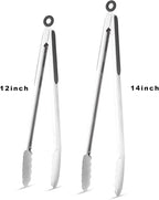 304 Stainless Steel Kitchen Cooking Tongs - Image 4