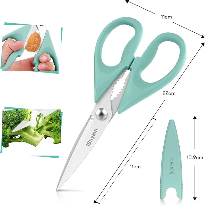 Kitchen Shears, iBayam Kitchen Scissors Heavy Duty Meat Scissors Poultry Shears - Image 3