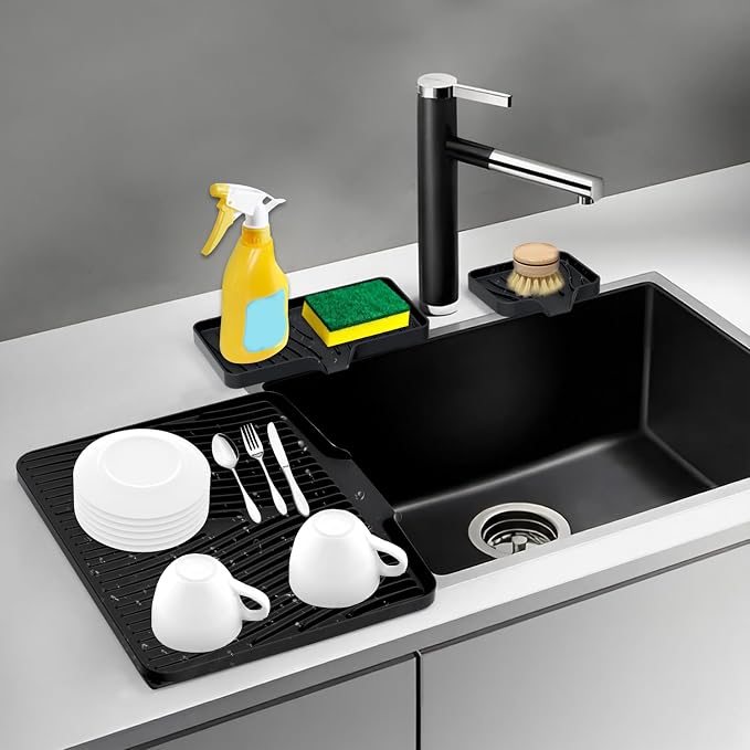 Silicone Dish Drying Mat for Kitchen Counter, Dish Drying Pad, Non-Slip Drain - Image 7