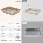12" x 10" Cookie Sheet Pan Set, 2 Pack Nonstick Baking Sheets, Commercial - Image 5