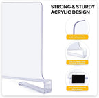 JOY DECOR 12 Pack Acrylic Clear Shelf Dividers - Image 5