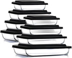 EATEX 16-Piece Deep Glass Casserole Dishes by Eatex