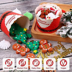 Edible Christmas Cookie Decorations, Edible Gingerbread Men, Christmas Tree, Santa Claus Icing Decorations, Gingerbread House Decorations, Perfect for Cupcakes, Cake, Cookies, and Ice Cream Topping - Image 6