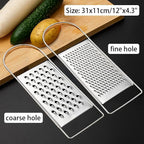 2 Pack Cheese Grater Handheld, Flat Coarse Stainless Steel Food Graters - Image 2