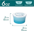 vancasso 6 oz Ramekins with Lid, Porcelain Creme Brulee Souffle Dishes - Image 2