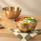 Stainless Steel Salad Bowls Set of 2 Mixing Bowl - Image 3
