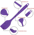 Silicone Spatulas Set, Rubber Spoon Spatula Heat Resistant Spoonula One Piece - Image 5