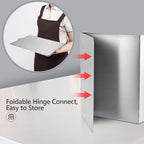 3 Sided Splatter Guard, Anti Splatter Shield Stainless Steel Oil Splatter Guard - Image 4
