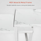 Goozii White Marble Kitchen Counter Shelf Organizer, Modern Dish Plate Organizer - Image 7