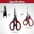 Kitchen Shears Set of 2, Heavy Duty Kitchen Scissors Seafood Scissors, - Image 2