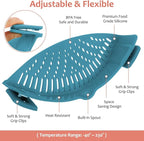 YEVIOR Clip on Strainer for Pots Pan Pasta, Silicone Food Strainer Hands-Free - Image 2