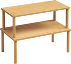 VERTORGAN Cabinet Organizer Shelf, Kitchen Counter Shelves, Bamboo Stackable by VERTORGAN