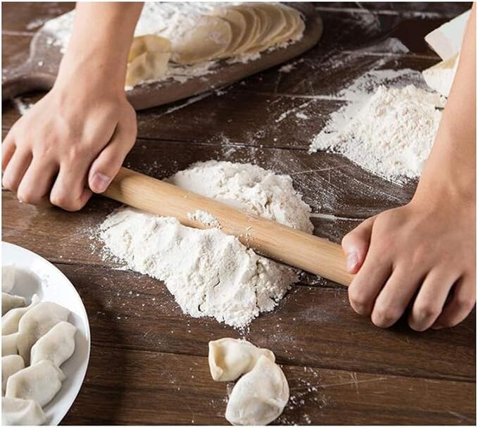 Non-stick Rolling Pin Wood Dough Roller Classic - Image 5