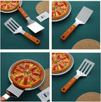 KLAQQED 2 PCS Metal Spatula for Cast Iron Skillet, Stainless Steel Grill - Image 6