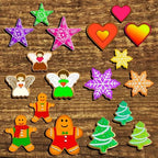 YXClife Christmas Cookie Cutter Set - Gingerbread Man, Snowflake, Christmas Tree, Heart, Star, Angel - 18 Piece Christmas Cookie Cutters, Cookie Cutters Christmas Shapes for Holiday Winter Baking - Image 2
