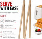 HIC Toast Tongs, Natural Bamboo - Image 5