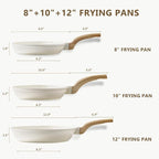 CAROTE Non Stick Frying Pan Skillet Set, Omelet Pan, Healthy Non Toxic Granite - Image 2