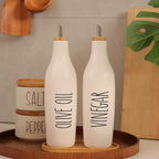 HOMCDALY Olive Oil and Vinegar Dispenser Set, 16oz Ceramic Oil Dispenser - Image 6