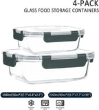 M MCIRCO [80 oz & 36 oz Extra Large Glass Food Storage/Baking Containers Set - Image 2