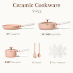 CAROTE Ceramic Cookware Set Nonstick, Non-Toxic & PFAS-Free, Dishwasher - Image 2