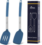 HOTEC Silicone Spatula Set of 2 Heat-Resistant 600°F & BPA-Free Kitchen by Hotec