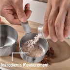 Stainless Steel Measuring Cups Set, 5 Pieces Kitchen Measuring Sets Gadgets tool - Image 6