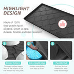 SIKADEER 28" x 22" Under Sink Mat Waterproof, Silicone Mat Kitchen Drawer Shelf - Image 4