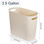 rejomiik Small Trash Can, 3.5 Gallon Slim Garbage Can Plastic Waste Basket - Image 6