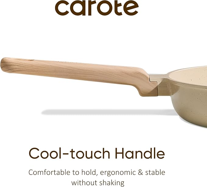 CAROTE 10" Frying Pan Set, Non-Toxic PTFE & PFOA Free Fry Pan & Omelet Pan - Image 5