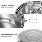 Kichvoe 5 Sets Stainless Steel Stock Pots Set - Image 7
