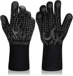 Comsmart BBQ Gloves, 1472F Heat Resistant Silicone Non-Slip Oven Mitts by Comsmart