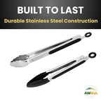 Silicone Tongs for Cooking Heat Resistant Kitchen Tongs Stainless Steel Cooking - Image 7