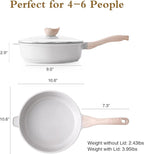 Kordisen Nonstick Ceramic Deep Frying Pan, 10 Inch Non Toxic Skillet - Image 6