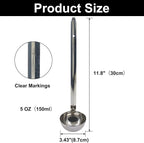5 Oz Stainless Steel Ladle, 11.8" Long Handle Length - Image 2