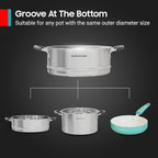 Sunhouse – 18/10 Stainless Steel Steamer Insert Pans Stainless Steel Stackable - Image 5