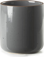getstar Large Utensil Holder for Kitchen Counter, 7.2" Grey Ceramic Utensils by Getstar