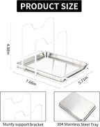 Pot Lid Holder While Cooking, 304 Stainless Steel Spoon Rest - Image 2